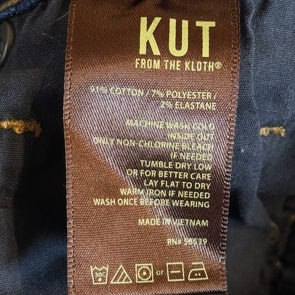 KUT from the Kloth High Rise Toothpick Skinny Jeans Zip Women‎ 2 Style SP379MA1 - Picture 12 of 14